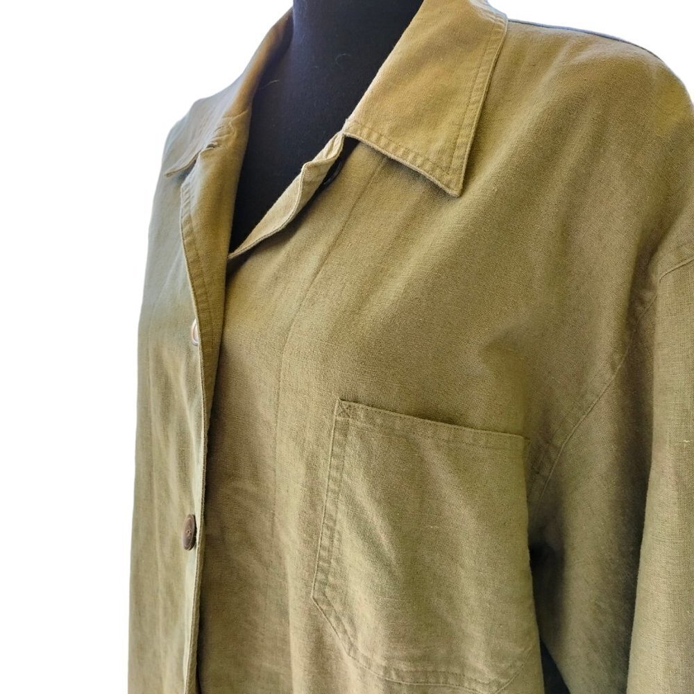 (023) Roo Crossing Olive green 4- button jacket size Large